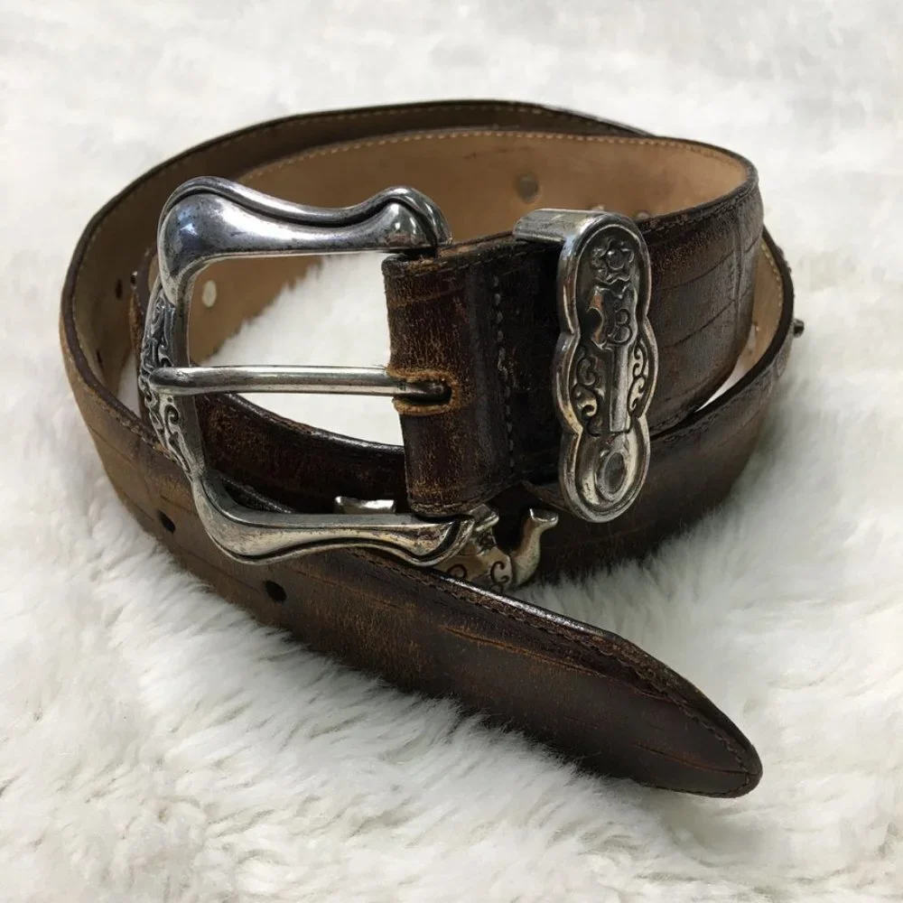 Brighton Women's Teapot Leather Belt Size M Length 36